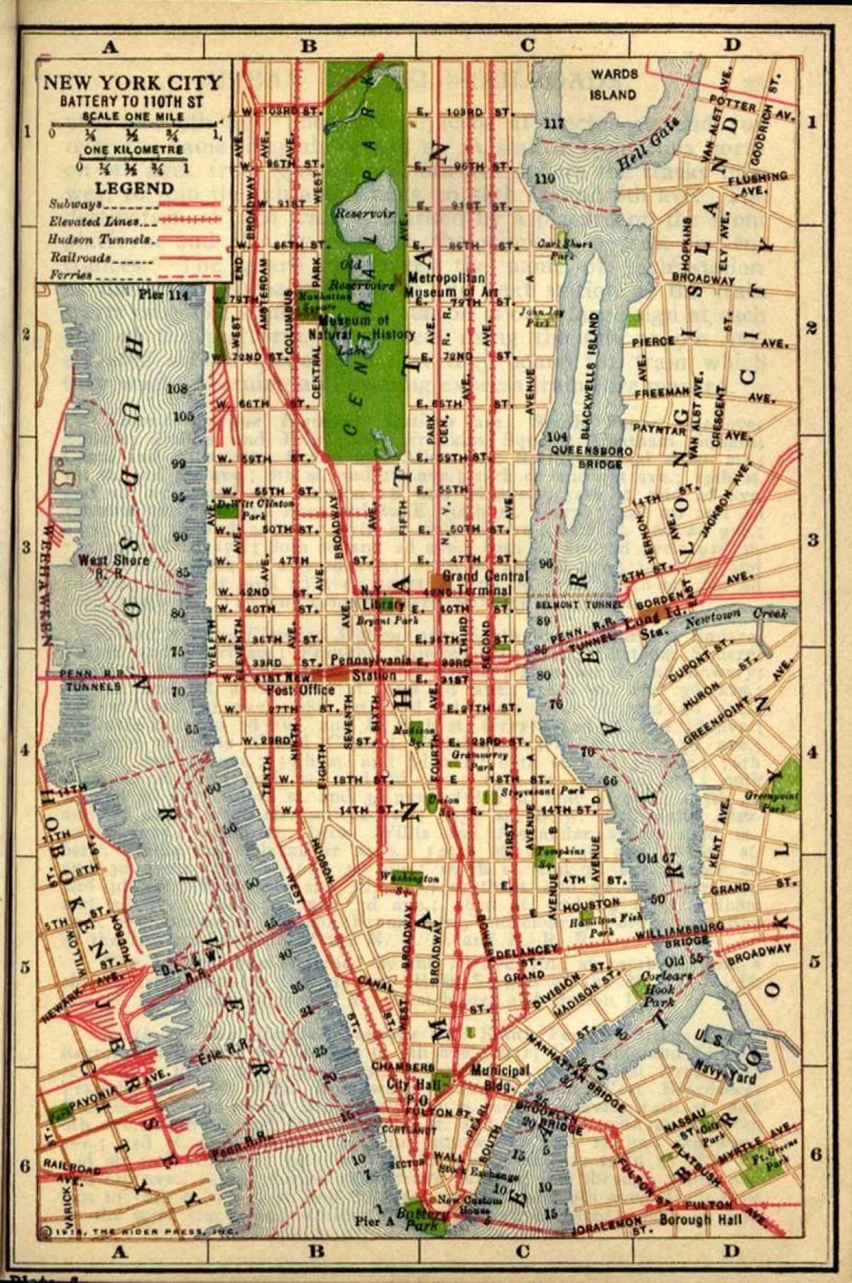 mapa ng matanda Manhattan