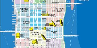 Mapa ng avenues sa Manhattan