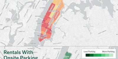 NYC paradahan ng kalye mapa ng Manhattan