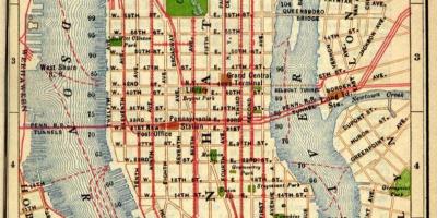 Mapa ng matanda Manhattan