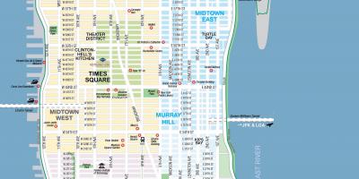 Libreng napi-print na mapa ng Manhattan NYC