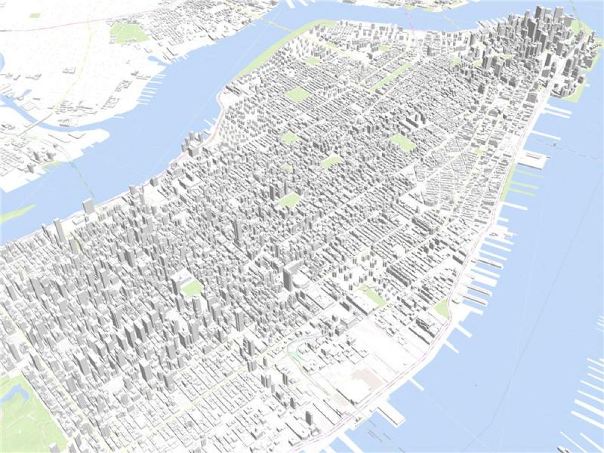 Manhattan 3d na mapa