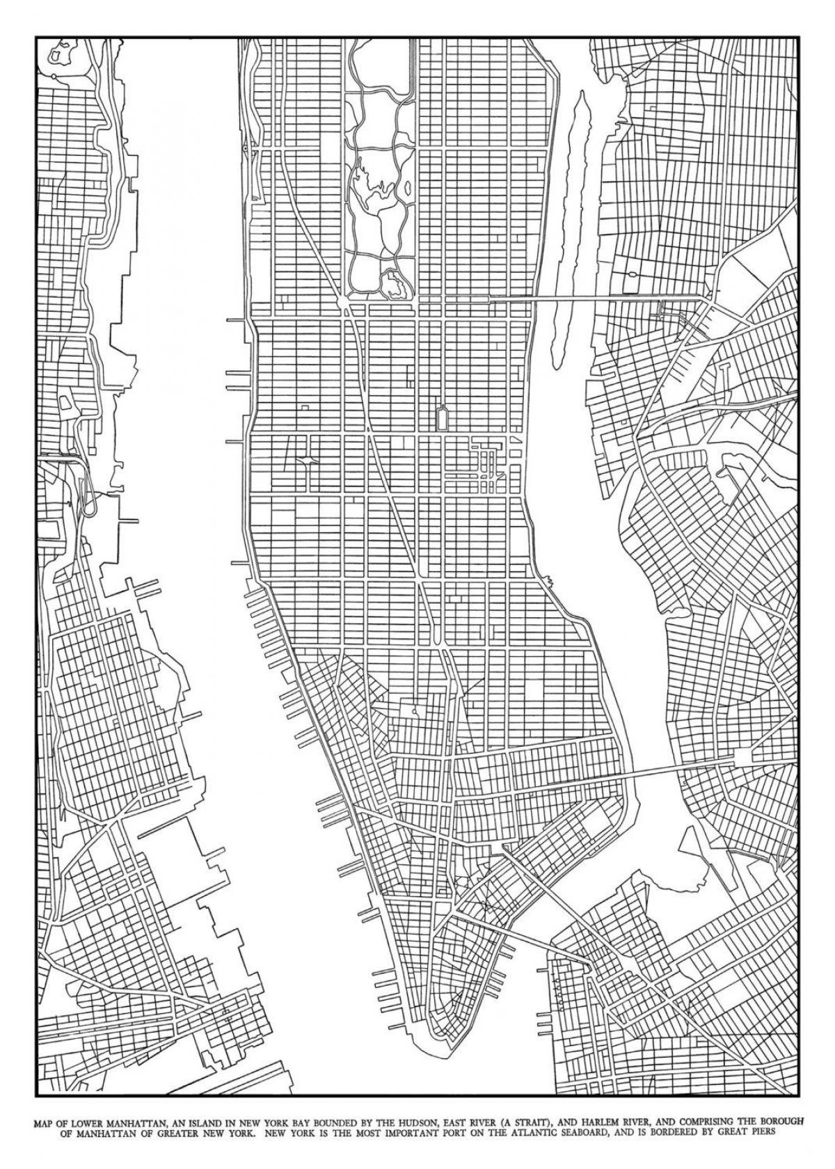 mapa ng Manhattan grid