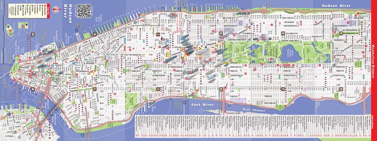 detalyadong mga mapa ng Manhattan, ny